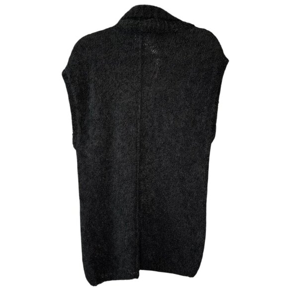 ❄️ Holistia Alpaca Blend Vest Large – Black Shawl Collar Zip Fall Winter ❄️ - Picture 3 of 12